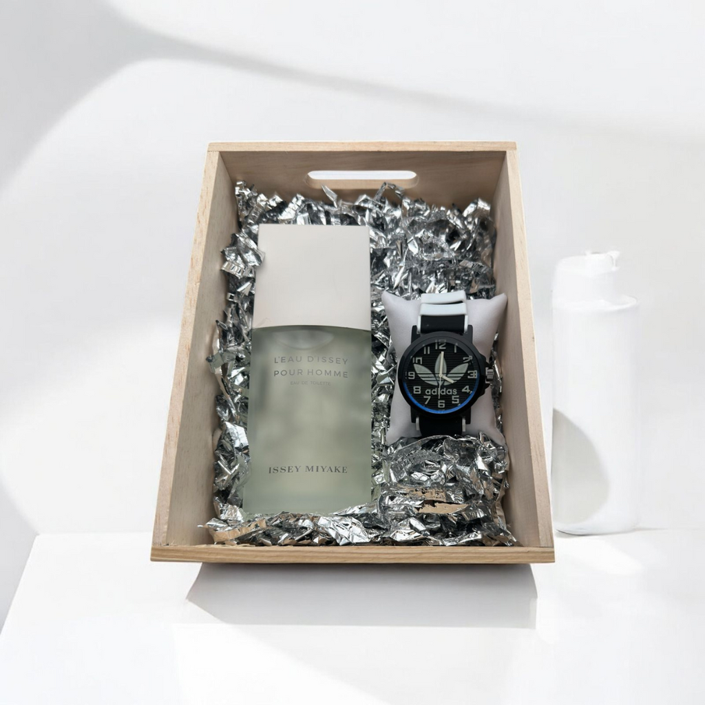 COMBO ADIDAS  RELOJ+PERFUME 3A+CAJA