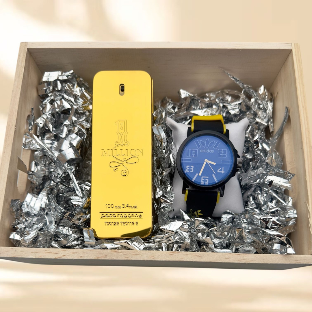COMBO ADIDAS R2 RELOJ+PERFUME 3A+CAJA