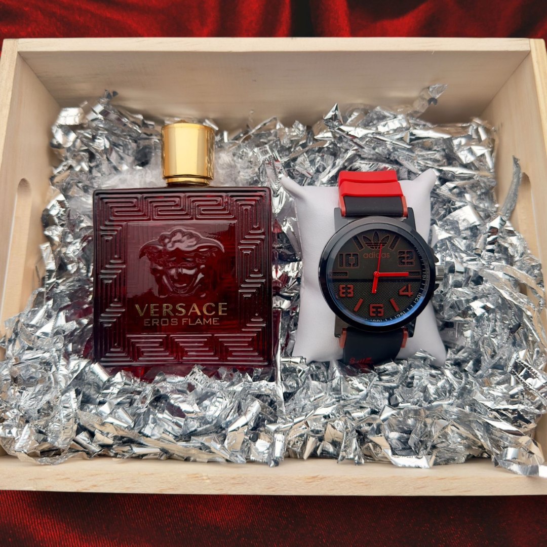 COMBO ADIDAS R2 RELOJ+PERFUME 3A+CAJA