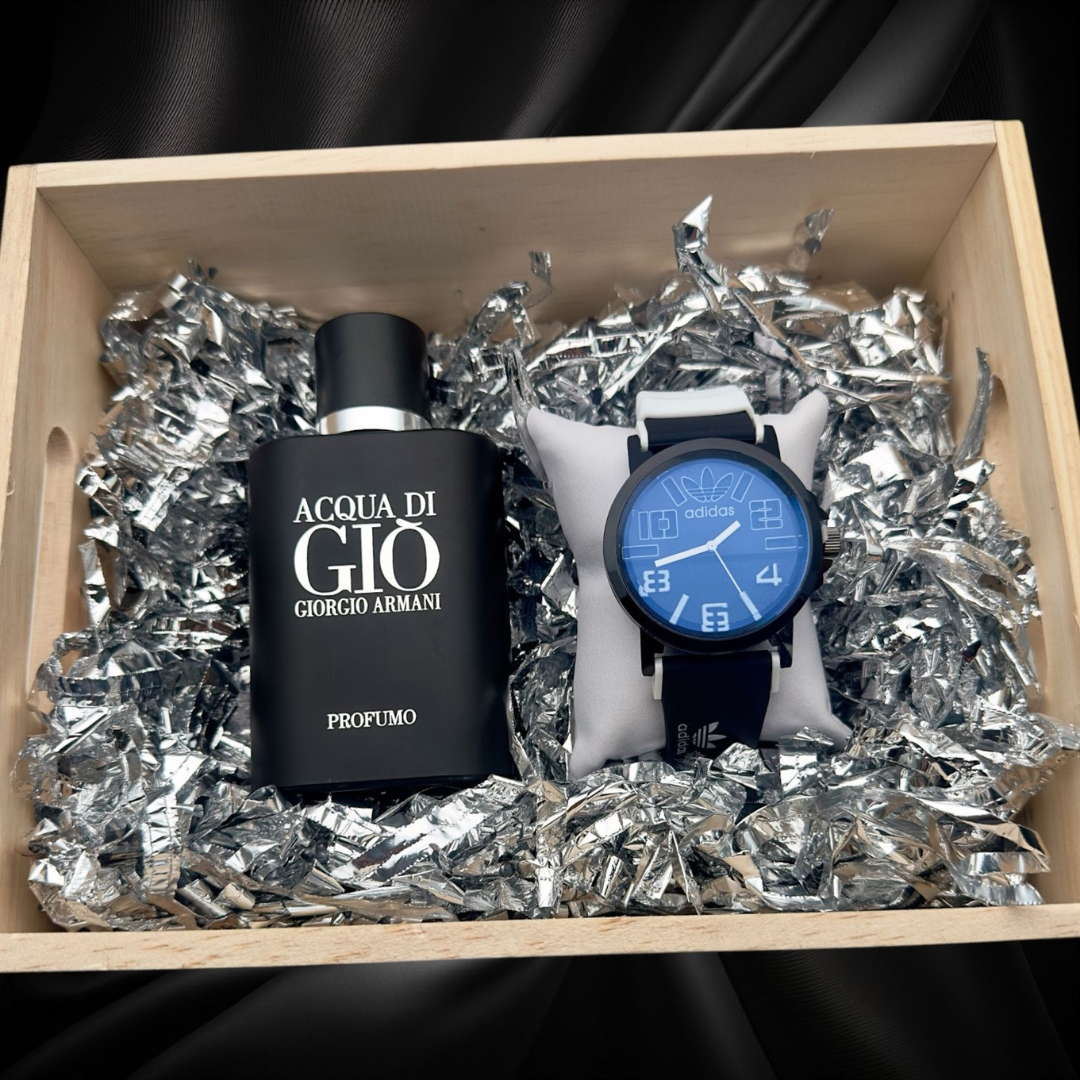 COMBO ADIDAS R2 RELOJ+PERFUME 3A+CAJA