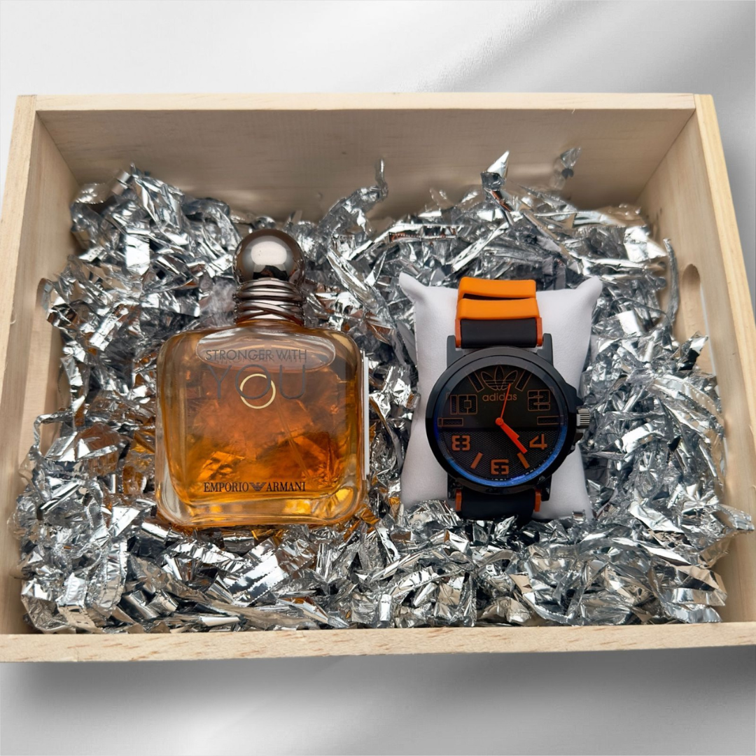 COMBO ADIDAS R2 RELOJ+PERFUME 3A+CAJA