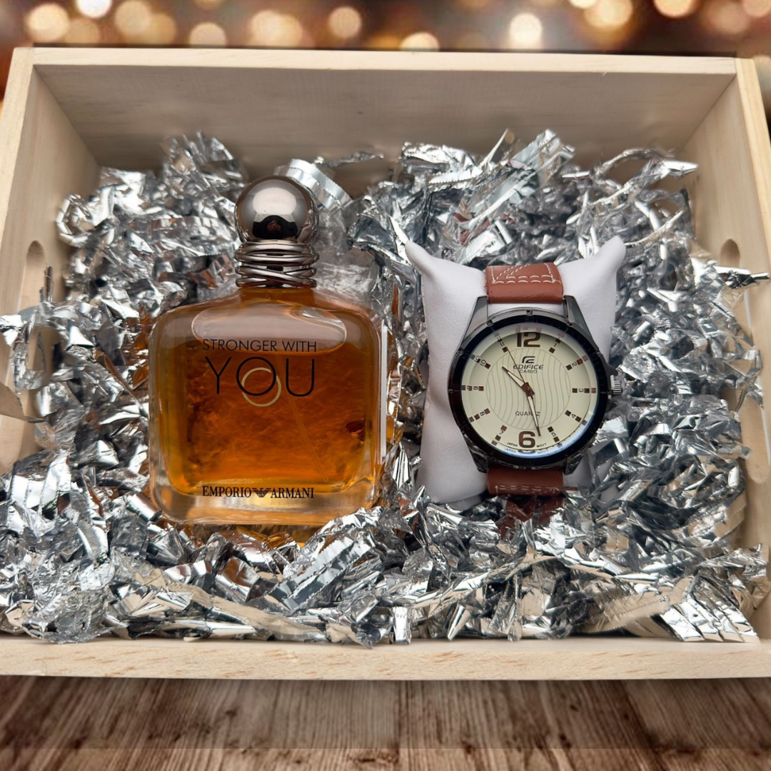 COMBO EDIFICE RELOJ+PERFUME 3A+CAJA