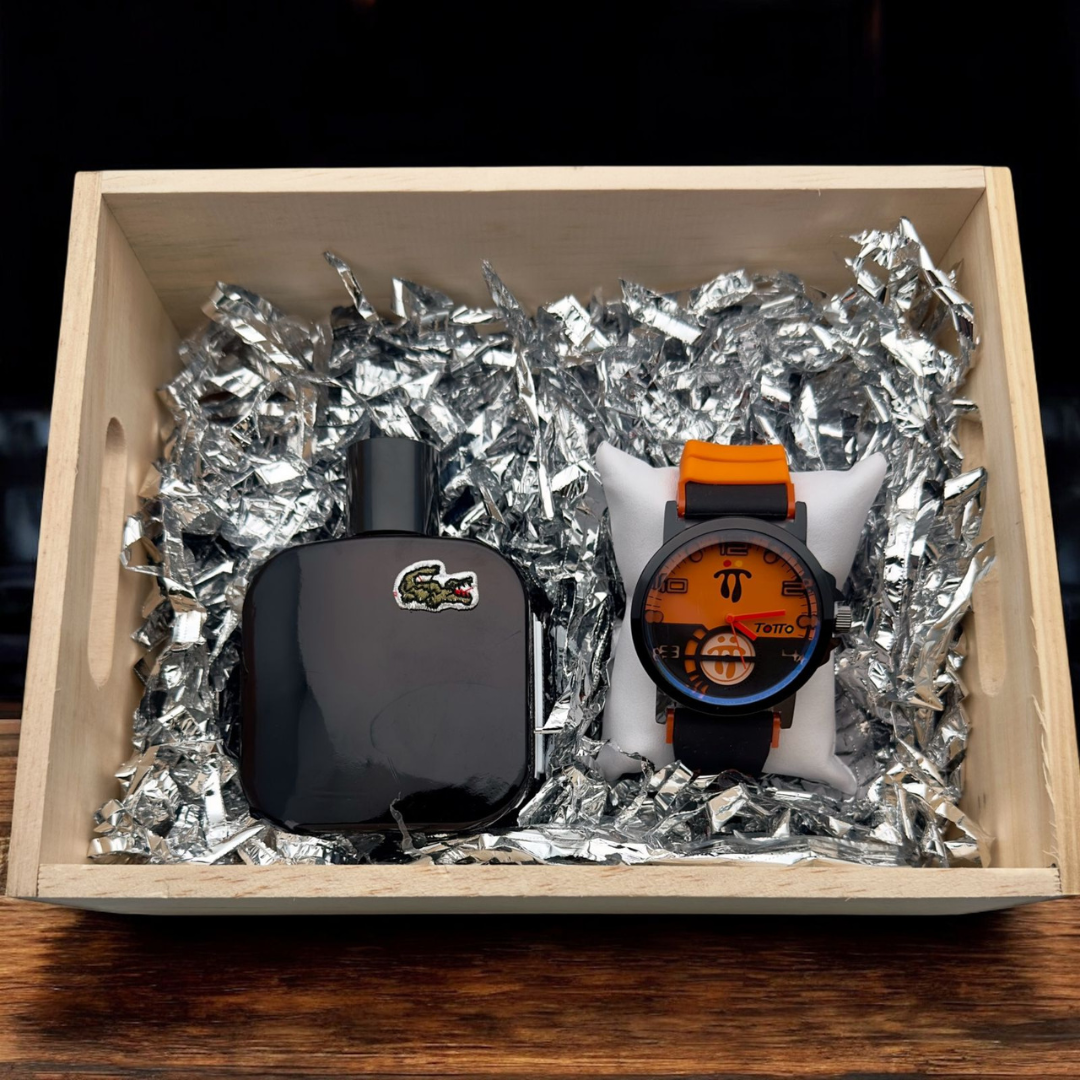 COMBO TOTTO RELOJ+PERFUME 3A+CAJA