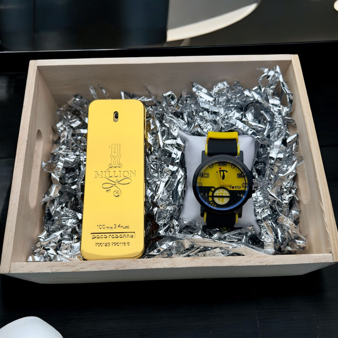 COMBO TOTTO RELOJ+PERFUME 3A+CAJA
