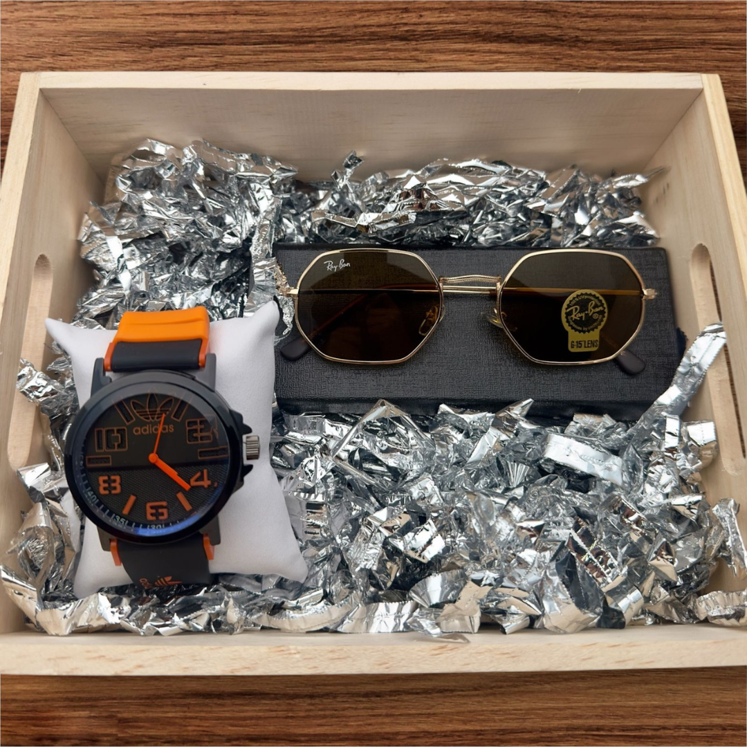 Combo Reloj Goma R2 + Gafas