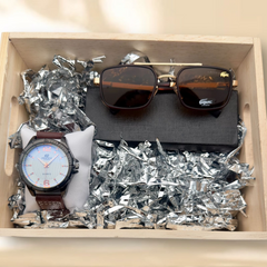 COMBO RELOJ EDIFICE CUERO + GAFAS