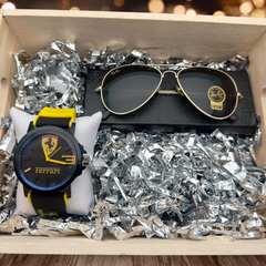 COMBO RELOJ FERRARI + GAFAS