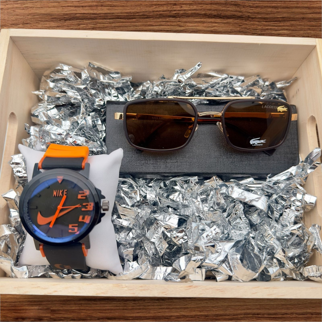 Combo Reloj Goma+ Gafas