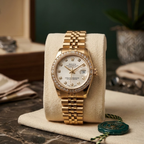 Reloj Rolex Date Just Piedras Dama