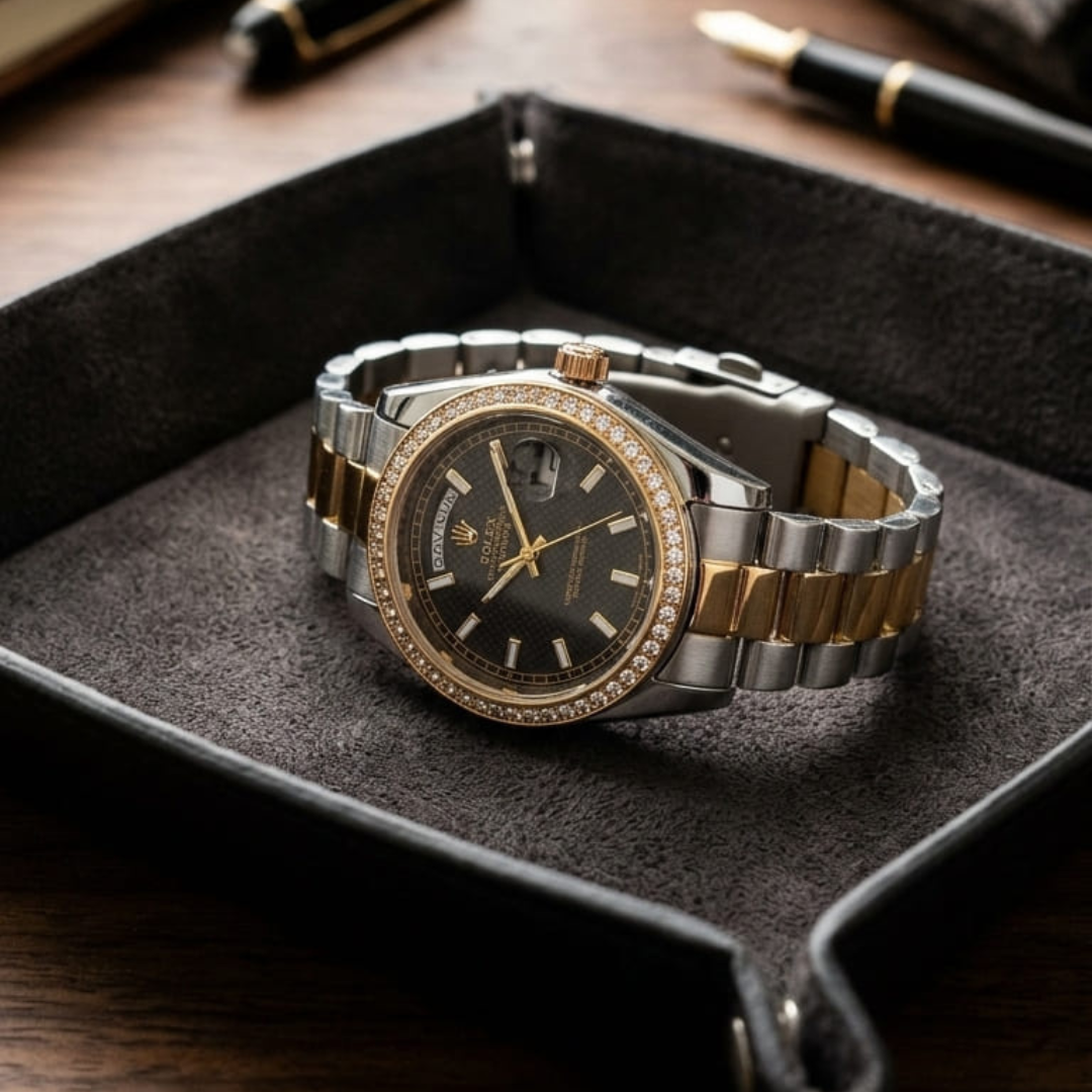 Rolex Day-Date Baguette Semiautomatico Caballero