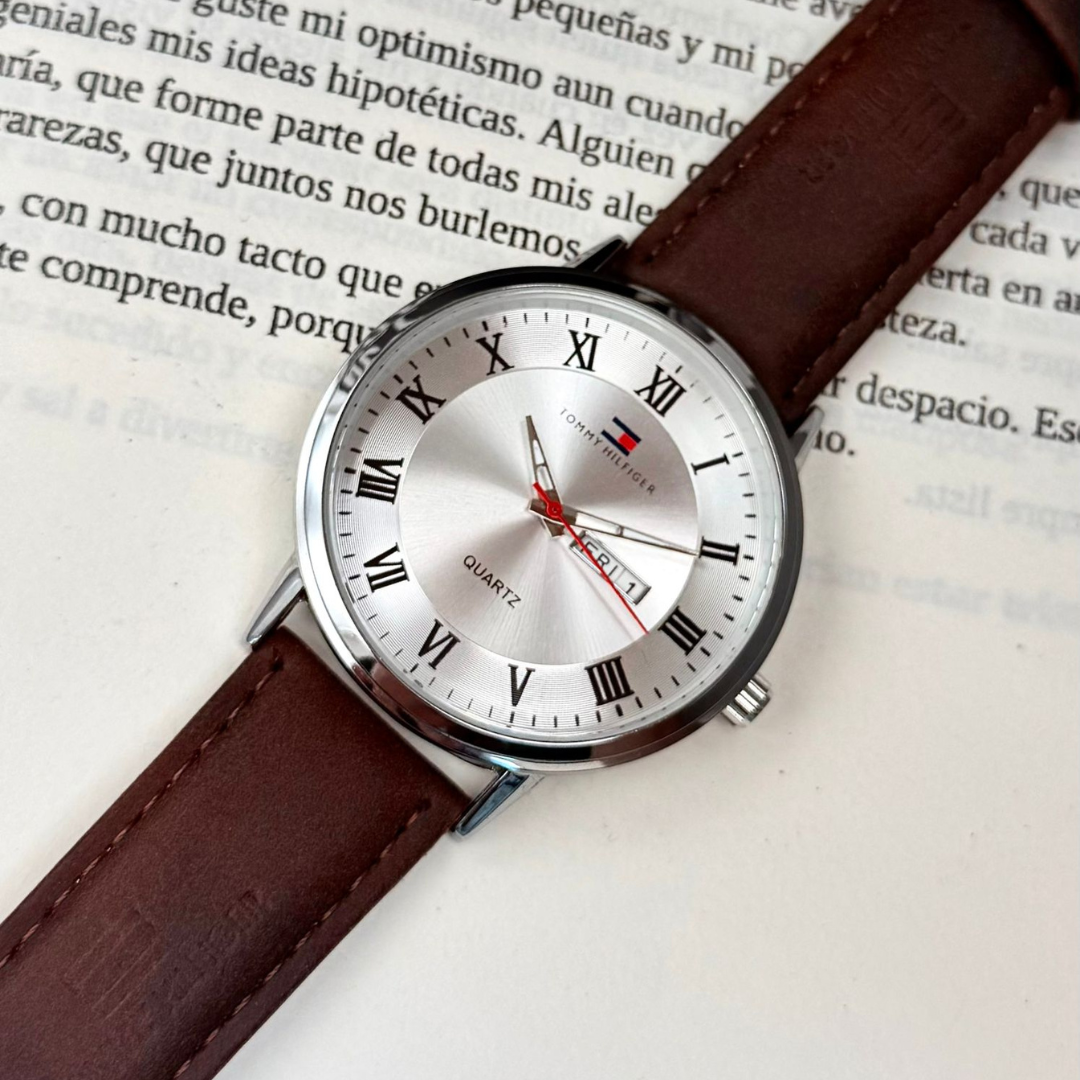 Reloj Tommy Semi Automatico Cuero